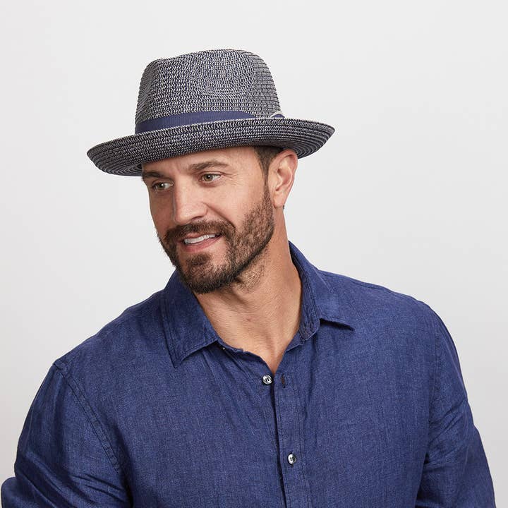 American Hat Makers - Wholesale Straw Hat - Unisex - Soft Straw Fedora Hat - Style Coronado14