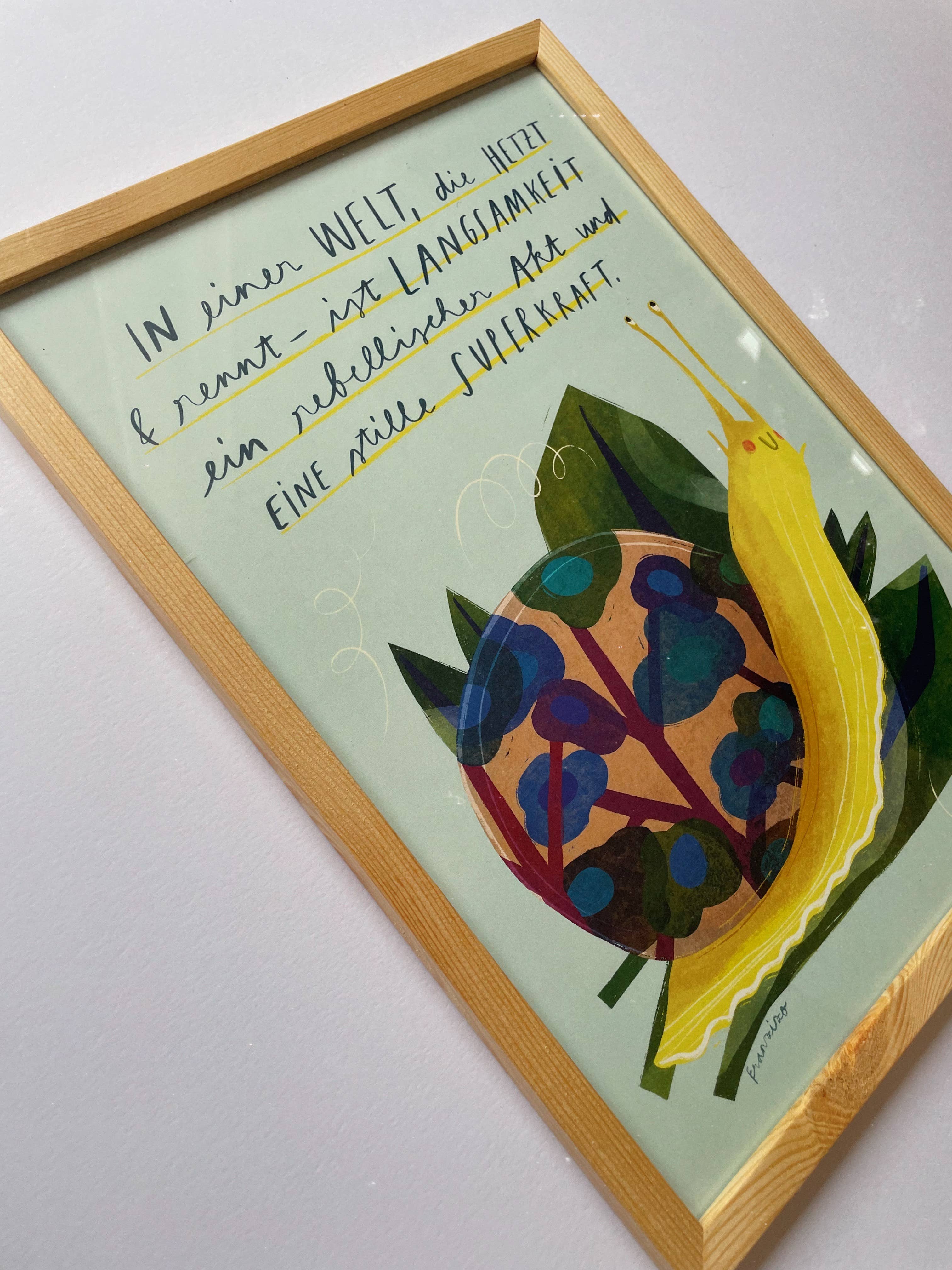 franzizo nachhaltige papeterie - Wholesale Art Print - Print A4 "Slowness"2