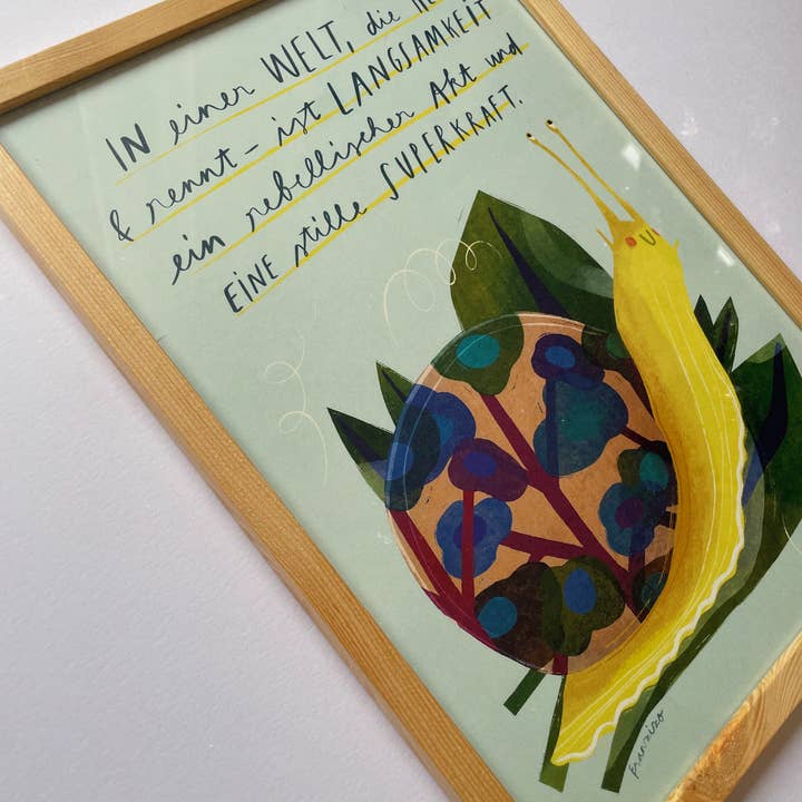 franzizo nachhaltige papeterie - Wholesale Art Print - Print A4 "Slowness"2