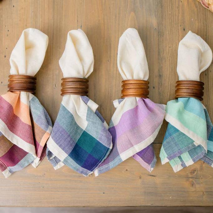Sustainable Threads – wholesale Dinner & cloth napkin – Handwoven Cotton Napkins | Set of 4 | Clove | Fair Trade2