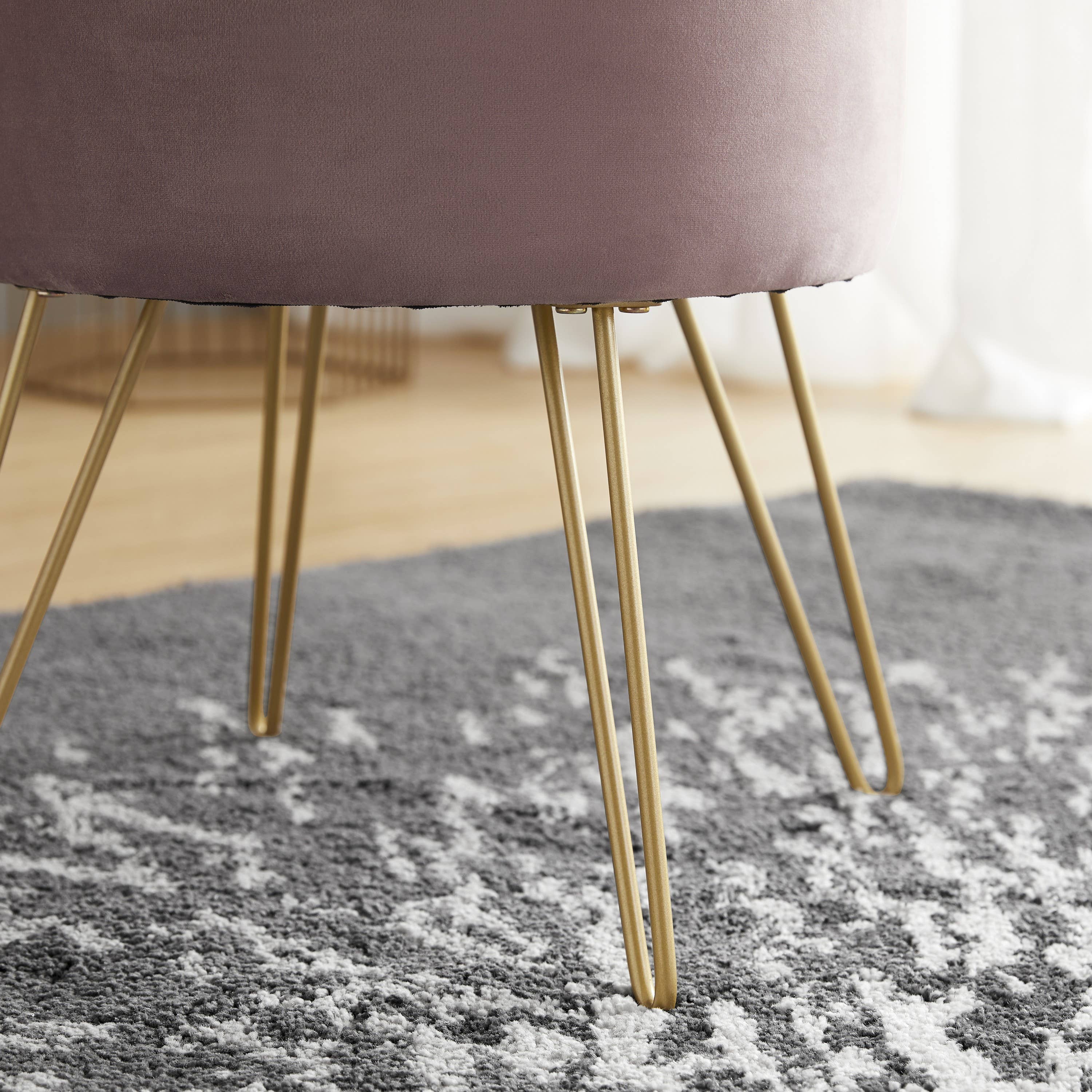 Ornavo Home – wholesale Ottoman – Round Velvet Storage Ottoman16