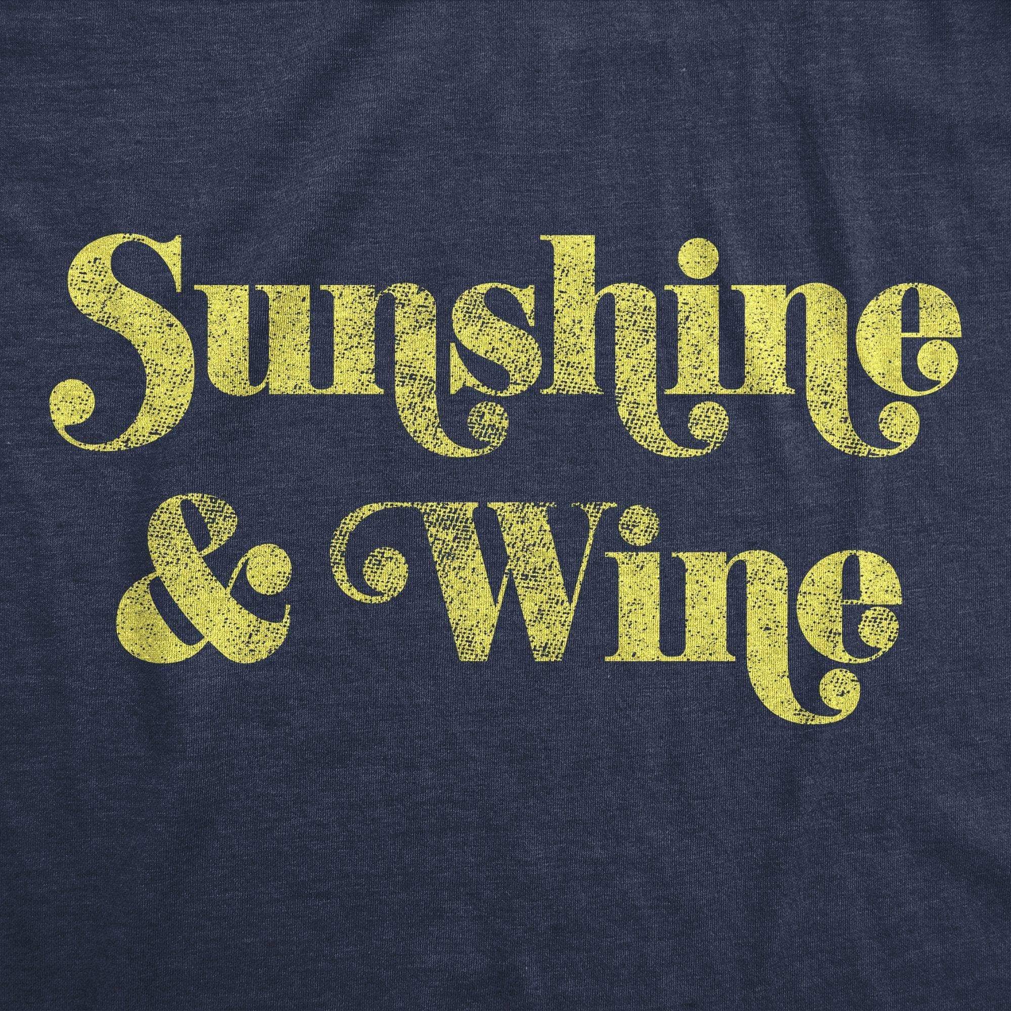 Heather Navy Sunshine And Wine Women's Tshirt vacation Graphic Tee for wholesale on Faire0