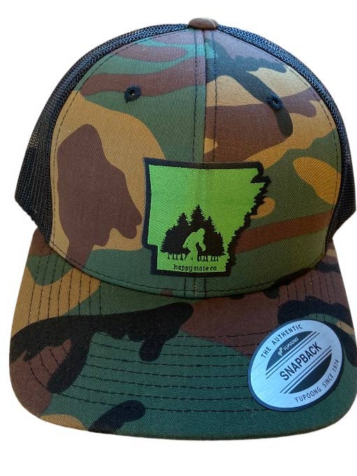 Chapéu de Sasquatch happy state co arkansas Bigfoot por atacado de Happy State Co