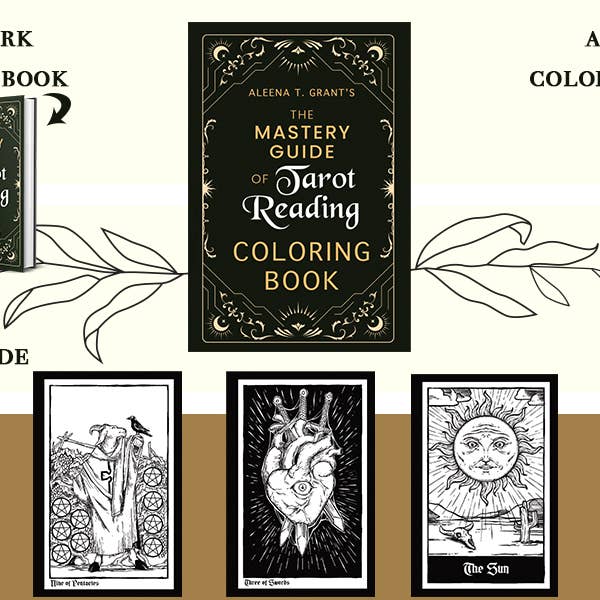 Tarot Card Coloring Book for wholesale by Aber Stoat Publishing, LLC