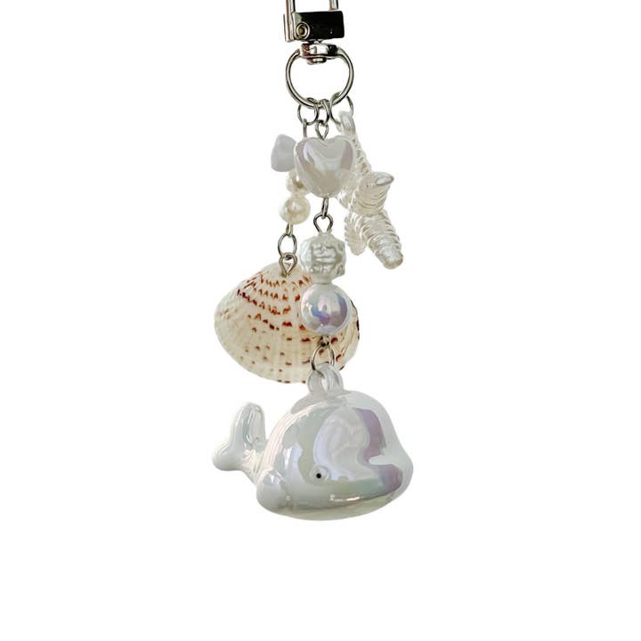 Ornaments-ocean whale starfish shell bag charm keychain for wholesale by Eagle Crest Industries Inc.