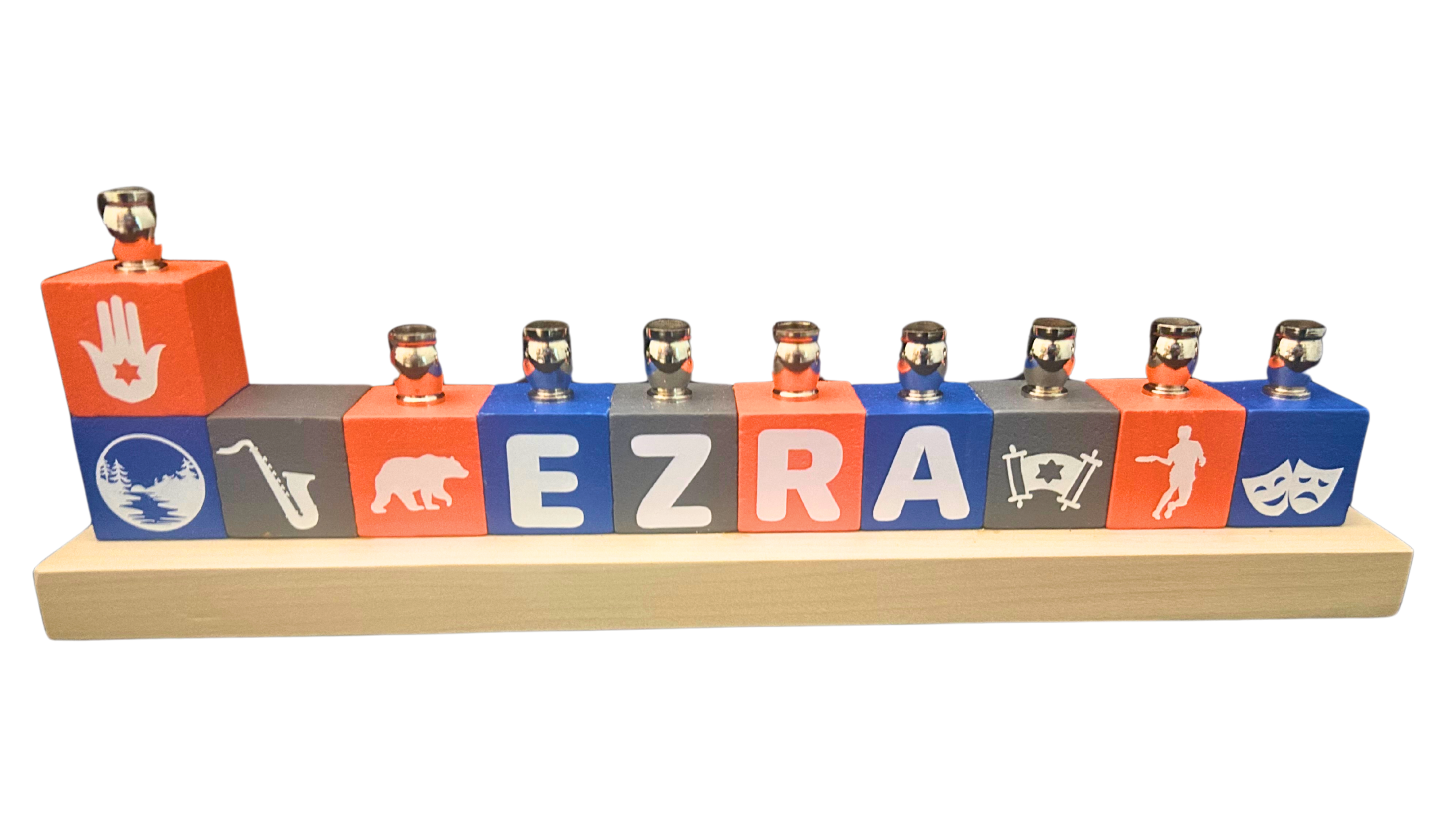 Eclectic Judaica - Wholesale Menorah - Personalized Name Menorahs19