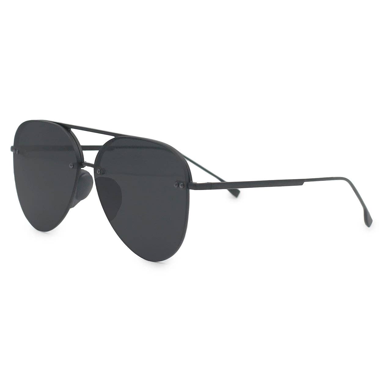 Black Smaller Megan 2 Jet Black- Tangle Free Aviator Sunglasses for wholesale on Faire2