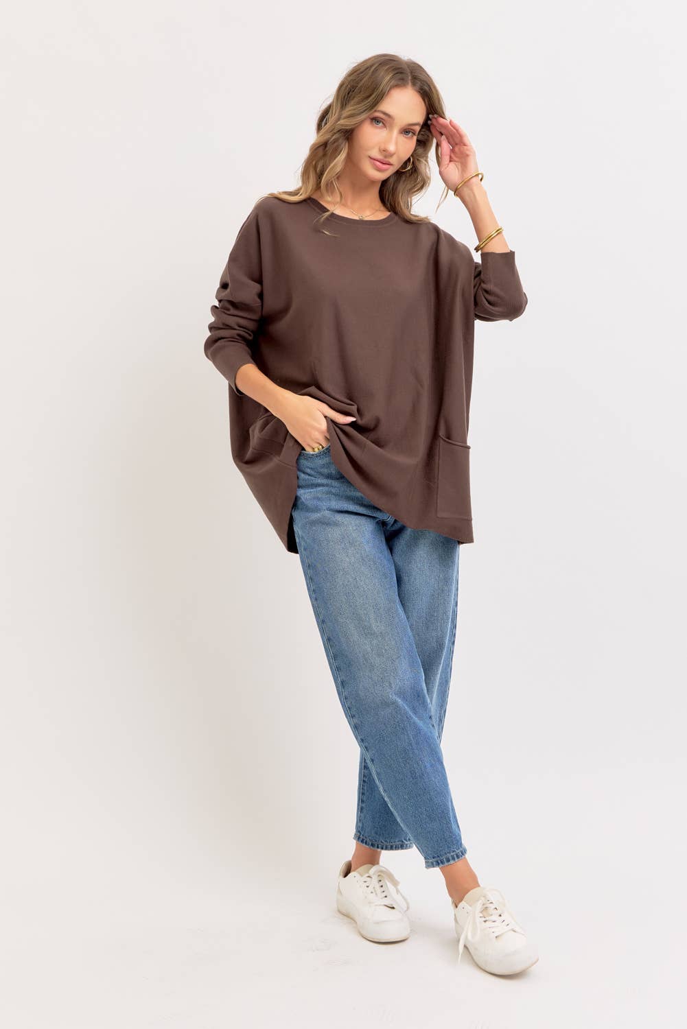 Sweet Lovely by Jen – wholesale Tunikatröja - Dam – OVERSIZE/LÖS PASSFORM TRÖJA MED RUND HALS87