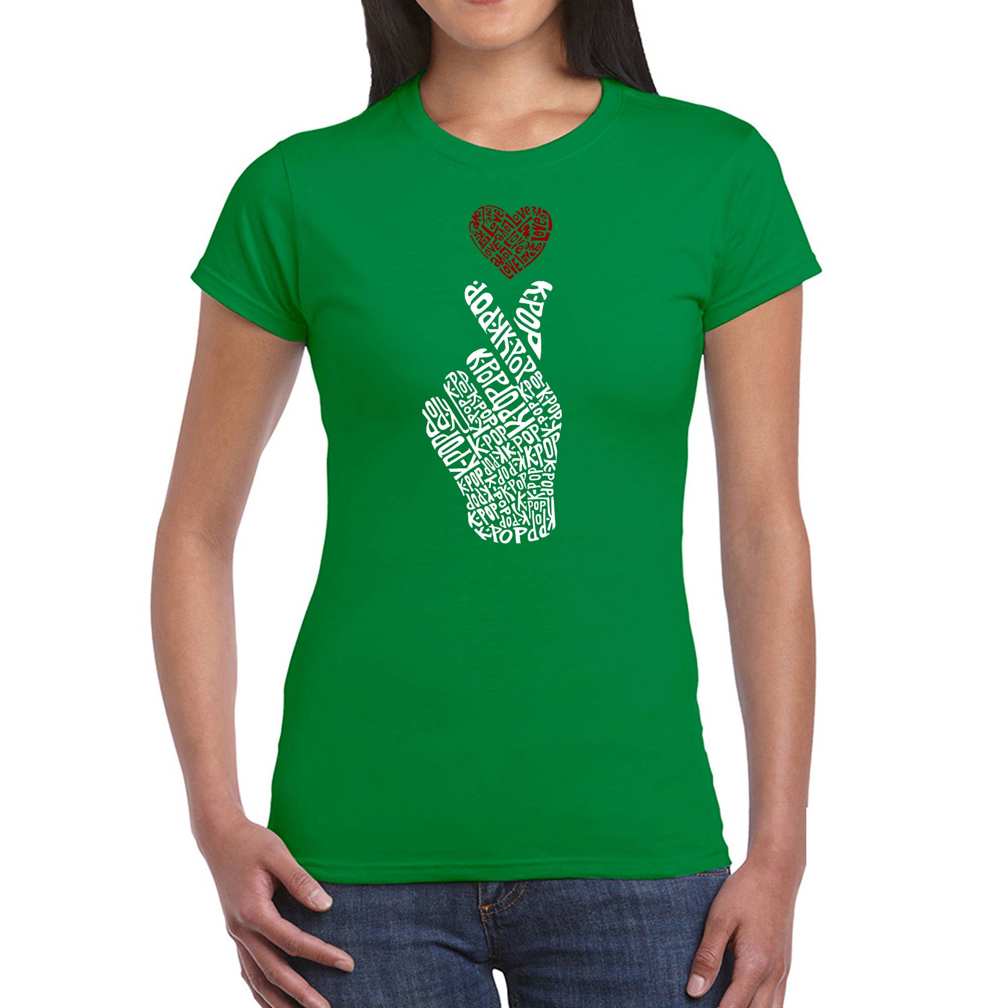 LA Pop Art - Wholesale Screen Printed T-Shirt - Women's - Women's Word Art T-Shirt - K-Pop7