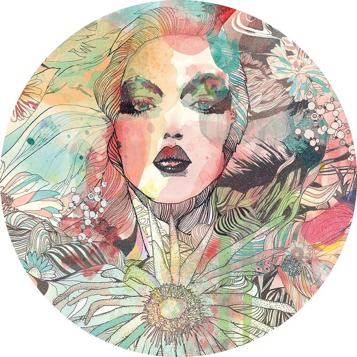 Coolors by Web Com S.a.s. – wholesale Bordstablett – Bordstablett - Kork Rund Art Noveau Design 39 cm