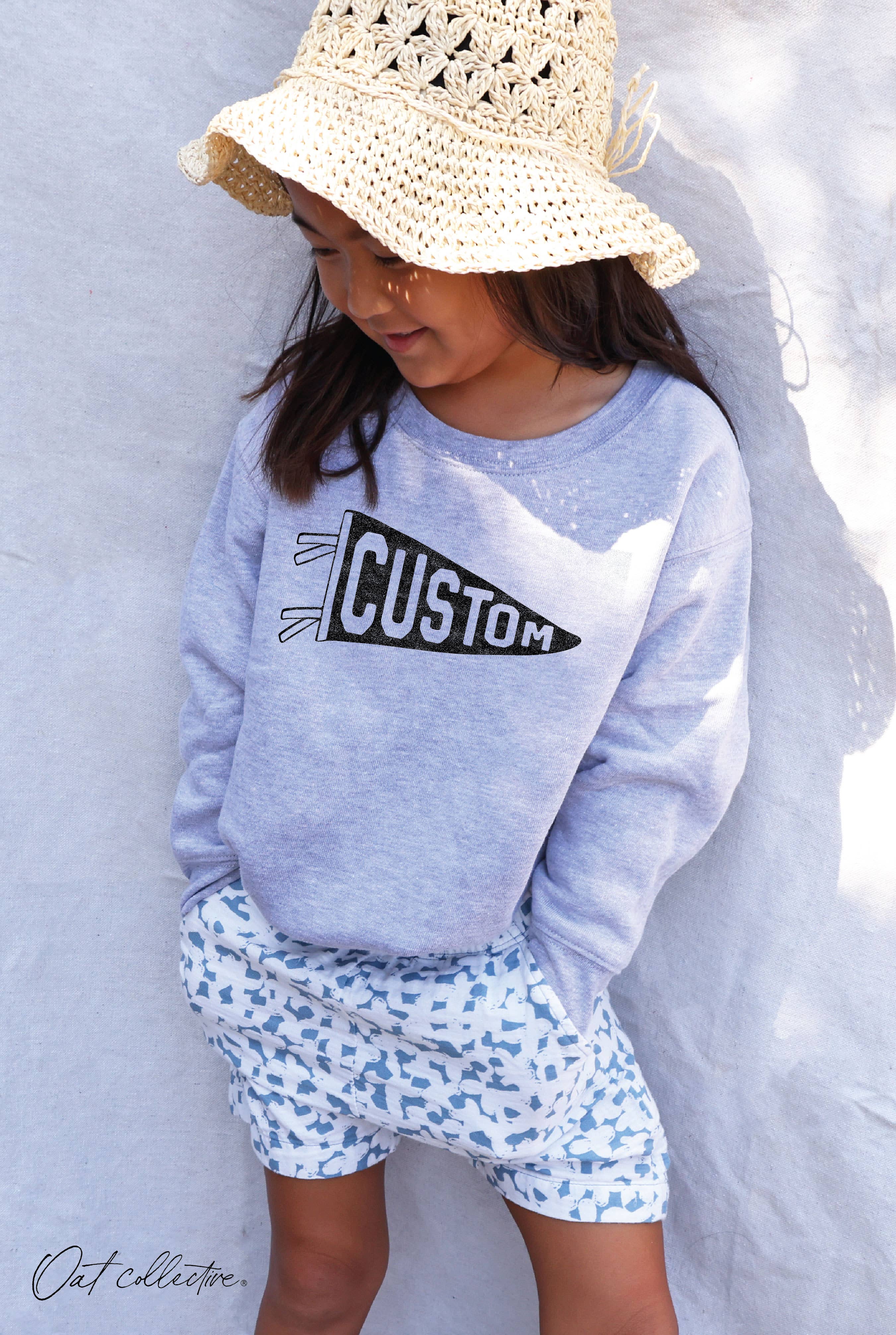 OAT COLLECTIVE - Wholesale Sweatshirt - Kids - CUSTOM PENNANT  Toddler Graphic Sweatshirt6