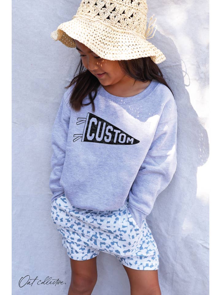 OAT COLLECTIVE - Wholesale Sweatshirt - Kids - CUSTOM PENNANT Toddler Graphic Sweatshirt6