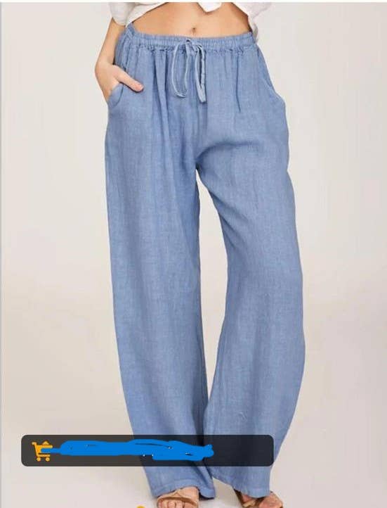 la maison des fibres naturelles - Wholesale Pants - Women's - Straight linen trousers 630132 100% linen34