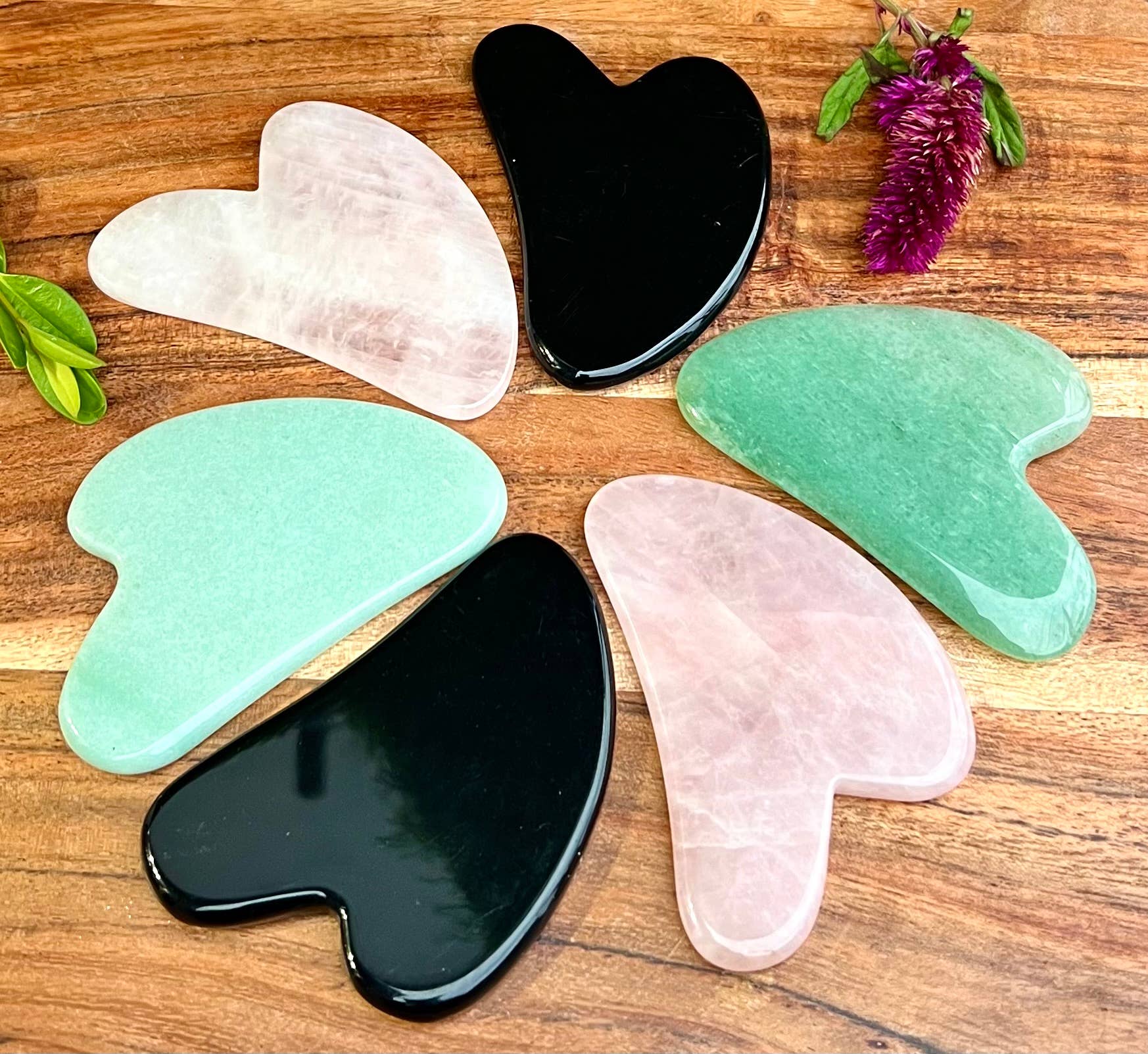 KayleeNYC - Wholesale Gua Sha Tool - Natural Crystal Gua Sha Facial Massage Heart1