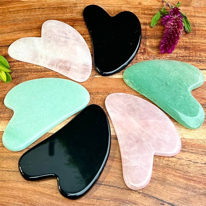 KayleeNYC - Wholesale Gua Sha tool - Natural Crystal Gua Sha Facial Massage Heart1