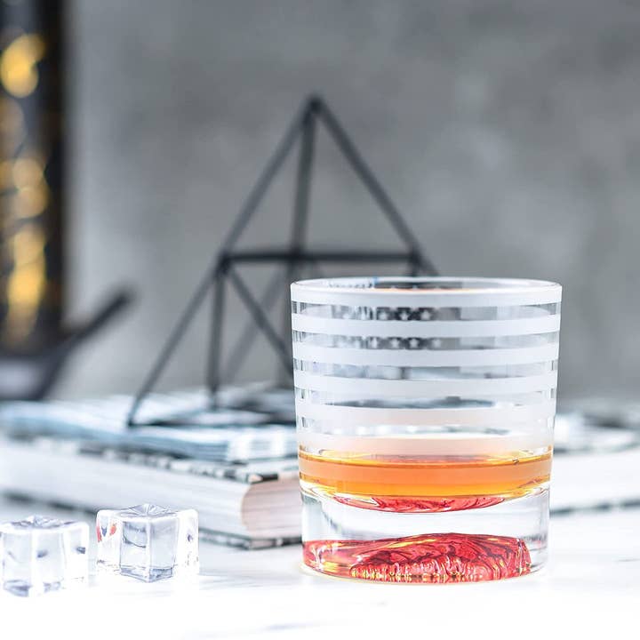 Greenline Goods - Wholesale Growler - Eagle Whiskey Glasses With Etched Flag13