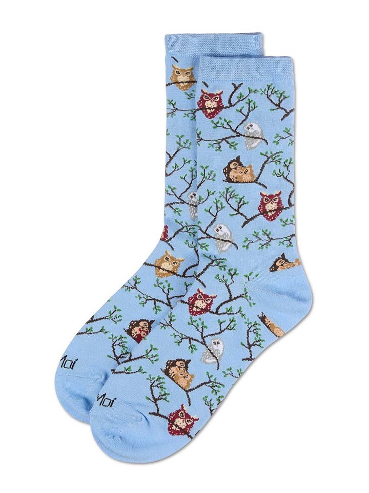 Infinity Classics International Inc. - Wholesale Socks - Women's - Women's Owls Bamboo Crew Socks