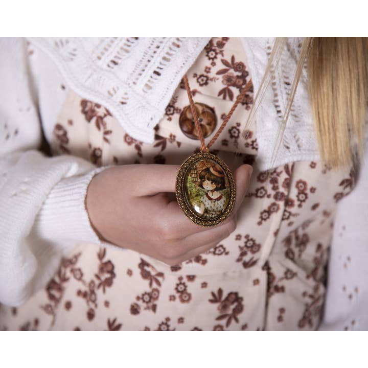 Wooden Cameo Pendant for wholesale by nora norita nora