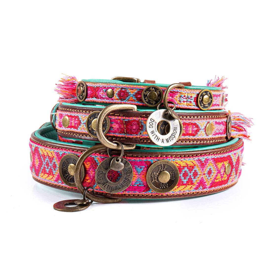 Dog with a Mission - Wholesale Pet Collar - Dog - Boho Rosa Collar 1