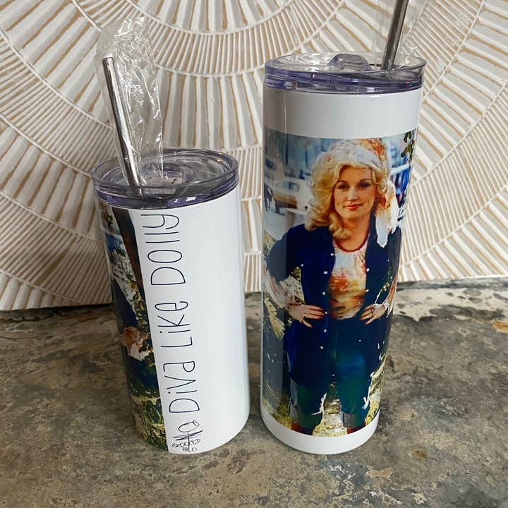 Diva Like Dolly Tumbler & Coozie for wholesale by Crooked Halo