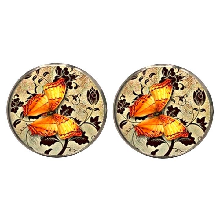 Bassin And Brown - Wholesale Cufflinks - Butterfly Cufflinks - Yellow And Fawn