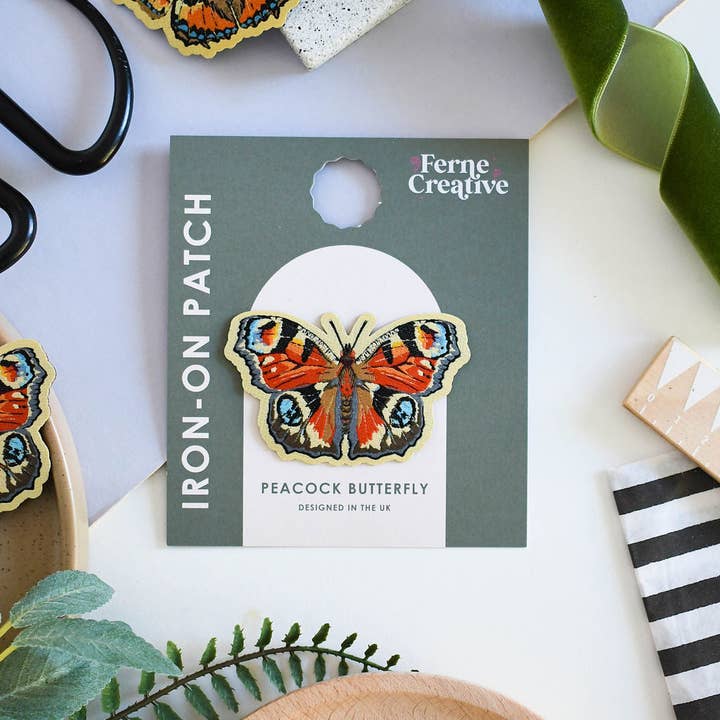 Ferne Creative - Wholesale Patch - Peacock Butterfly Iron-on Patch