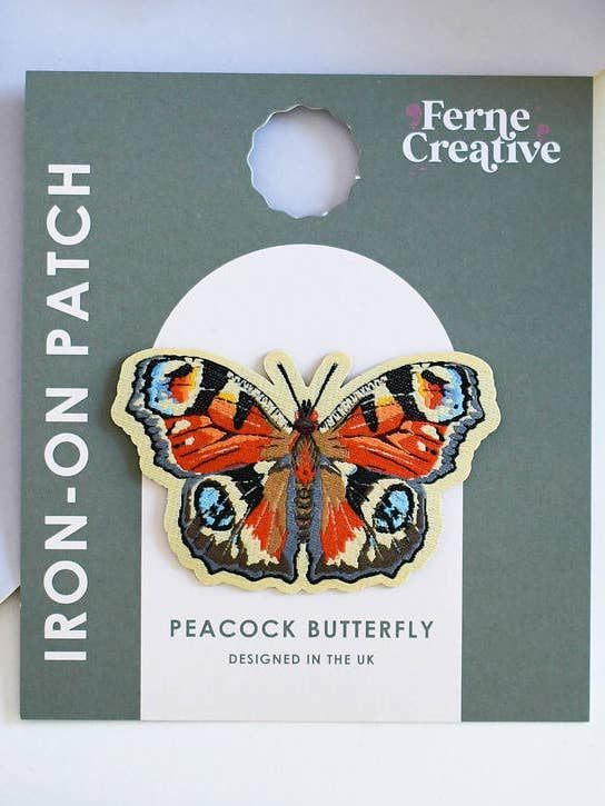 Peacock Butterfly Iron-on Patch for wholesale by Ferne Creative