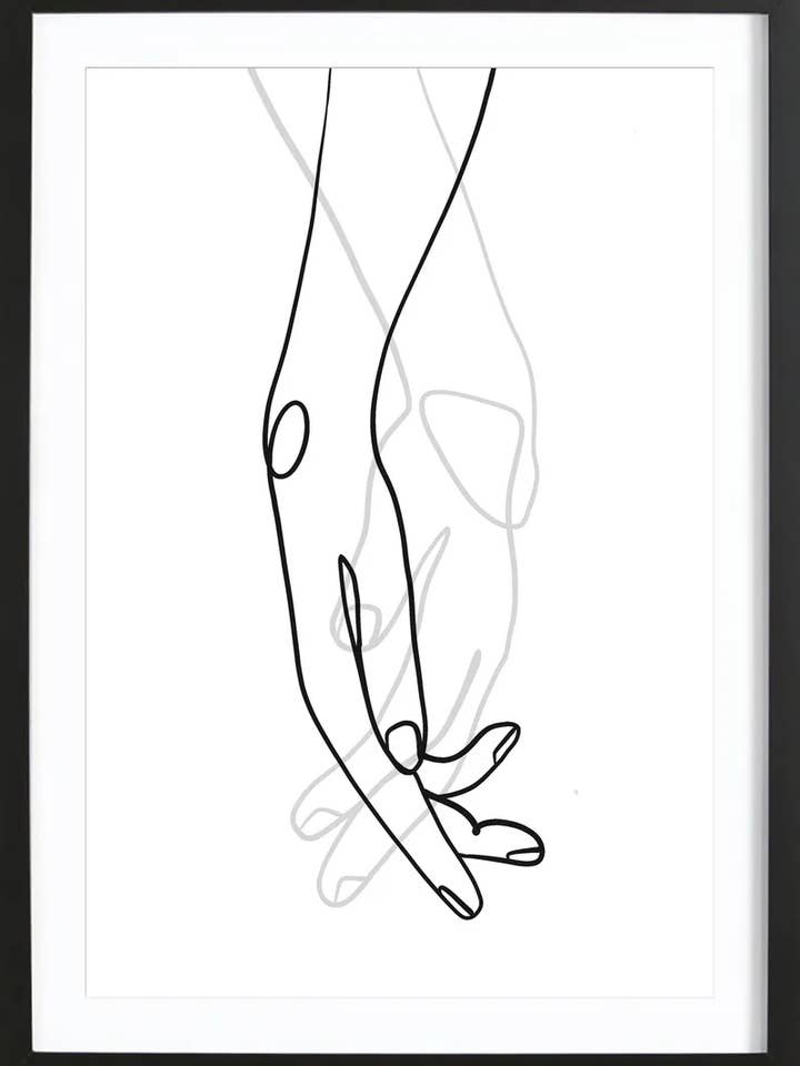 Affiche encadrée Hands Premium pour la vente par JUNIQE