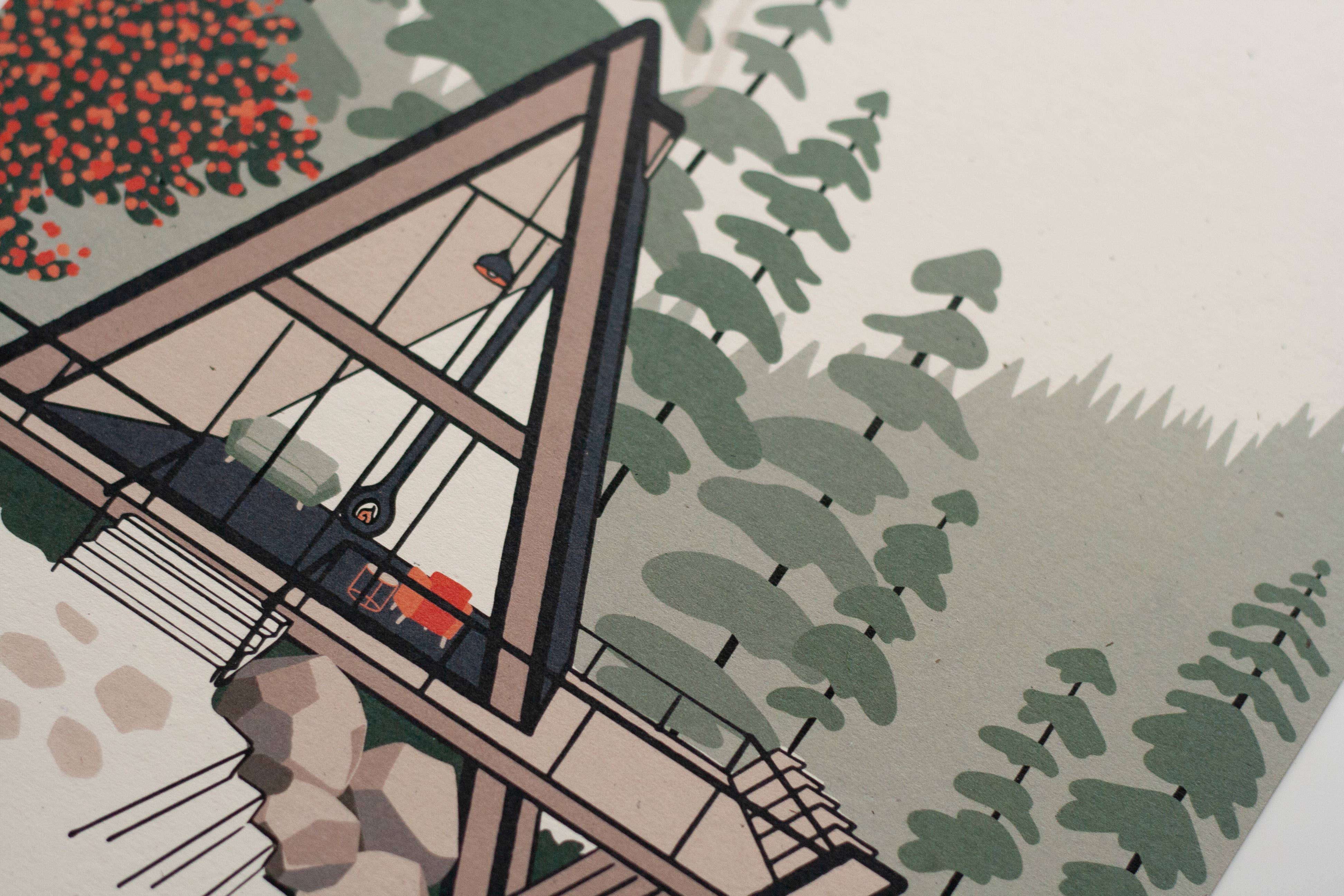 Telegram Print Co. - Wholesale Art Print - Mid Century, Forest Aframe, 8x10 Print4