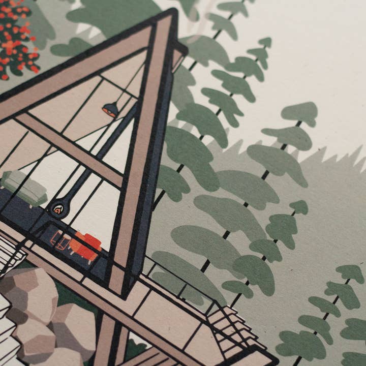 Telegram Print Co. - Wholesale Art Print - Mid Century, Forest Aframe, 8x10 Print4