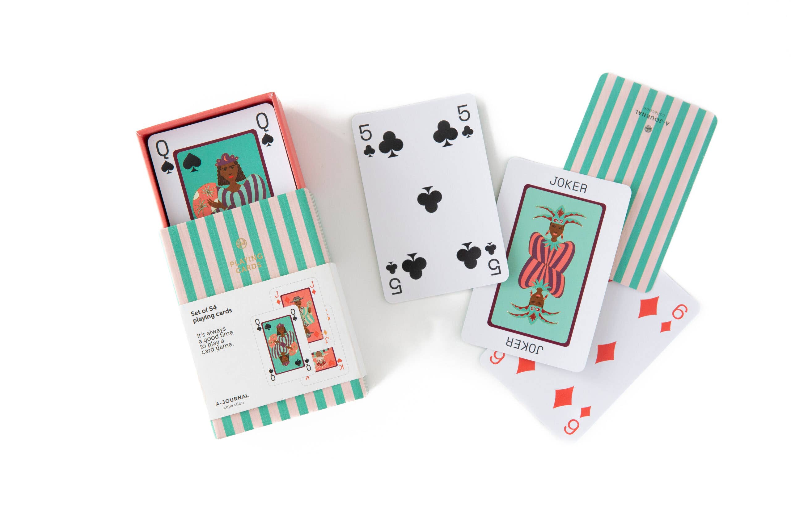 A-Journal Stationery - Wholesale Card Game - A-Journal Playing Cards - Green1
