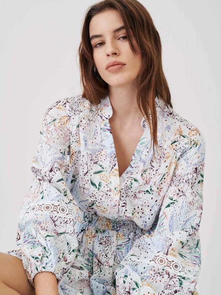 V-Ausschnitt Tailliertes Minikleid für den Großhandel von VividLux