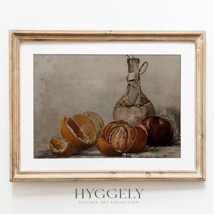 Natura Morta Arancione Cupa | Stampa da Parete di Frutta Vintage S380 per la vendita all'ingrosso da parte di Hyggely