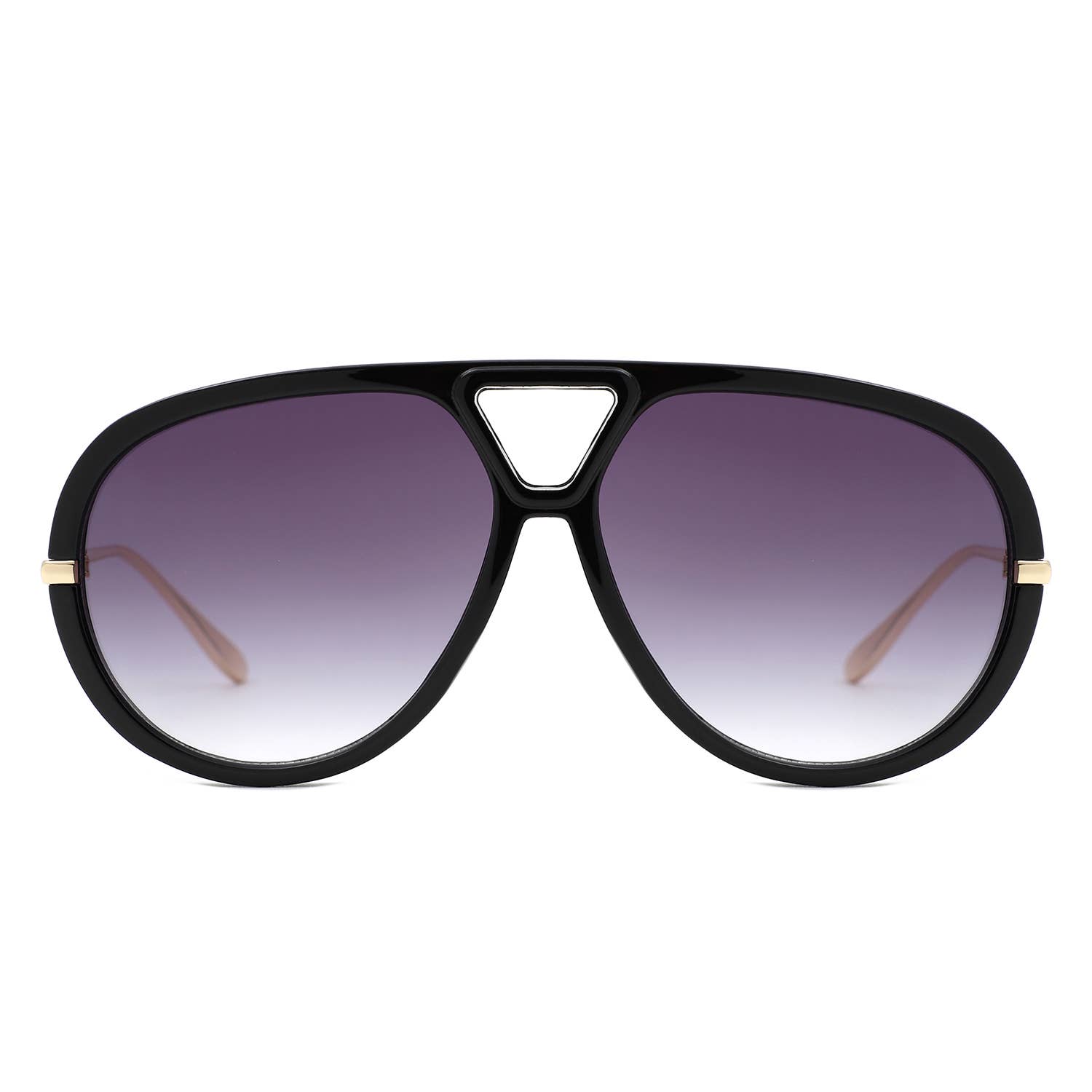 Cramilo Eyewear – wholesale Solglasögon - Dam – Retro Dubbelbrygga Djärva Mode Aviator Solglasögon6