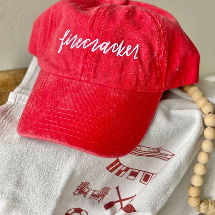 Waves of Grace Letter Co. - Wholesale Baseball Cap - Women's - Firecracker baseball hat0