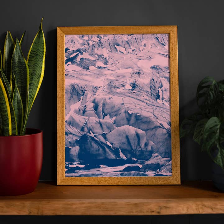 Imprimé rose glacier et bleu pour la vente par Ink & Drop