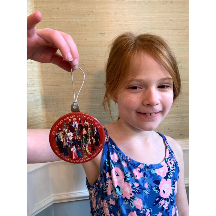Meyer Market Designs - Wholesale Ornament - Catholic Saints Christmas Ornament 2. Baptism Gift. Mary, St. Michael Ornament. Catholic Christmas Gift. First Communion Gift. Pray for Us2
