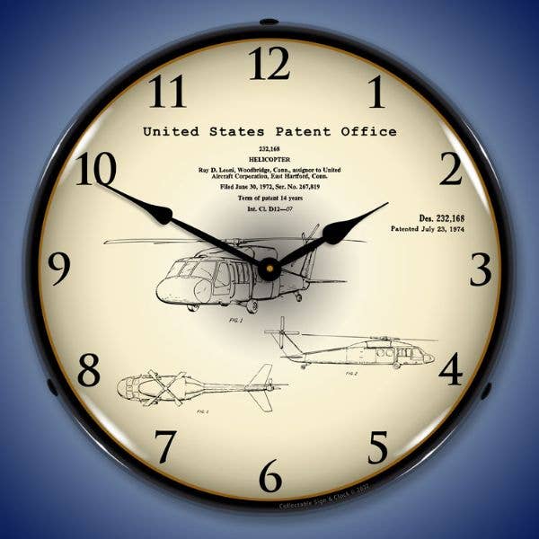 1972 Sikorsky UH-60 Black Hawk Patent for wholesale by Collectable Sign and Clock LLC.