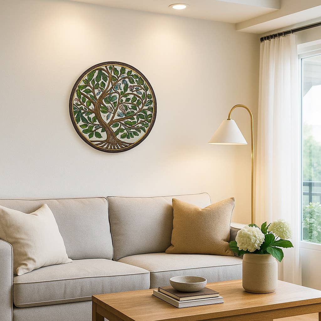 Beyond Borders - Wholesale Wall Accent - Painted Bird Tree of Life4