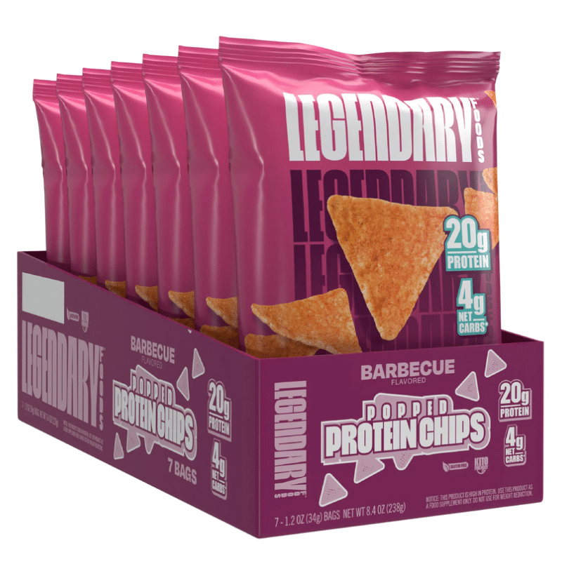 L&F Universal Goods - Venta al por mayor Patatas fritas - Legendary Foods Chips de Proteína - 7 Paquetes - 1.2 Oz - Barbacoa0