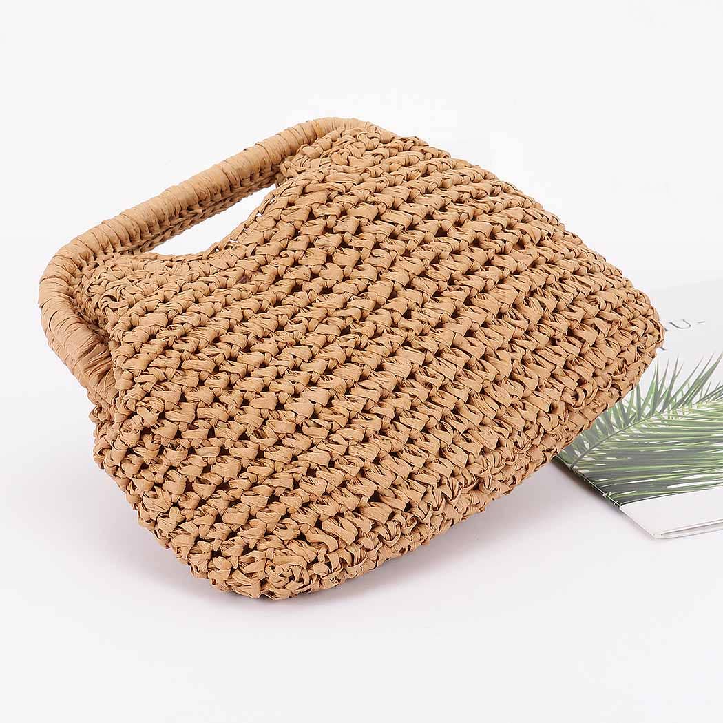 3AM BY H&D ACCESSORIES – Engroshandel Clutch - Dame – Håndlavet clutch i kunstigt stråmateriale3