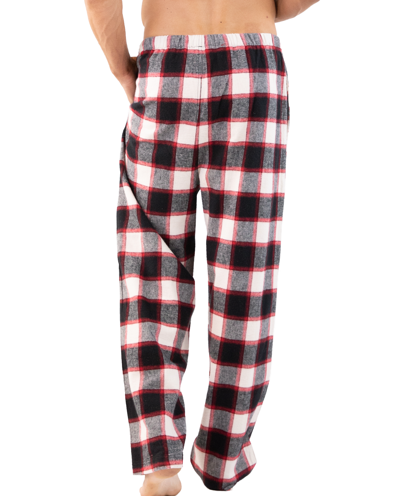 Lazy One - Wholesale Sleepwear Bottom - Men's - Black Plaid Flannel Men's PJ Pants3