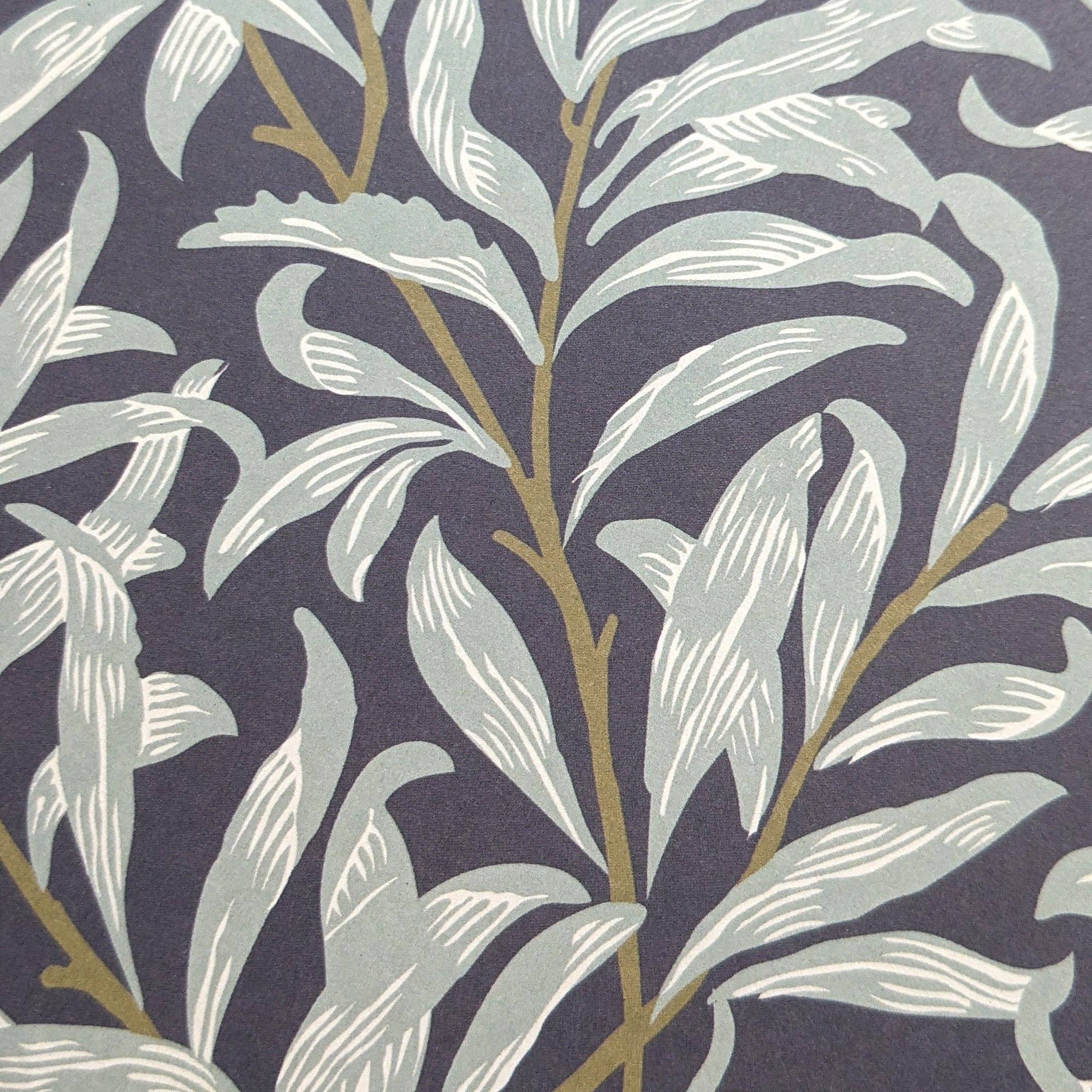 Robert Frederick Ltd - Wholesale Drawer Liner - Orange Grove Scented Drawer Liner - Set of 5 Sage and Sandalwood - William Morris Leaves Design3