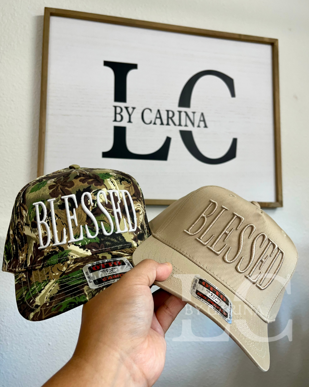 LC by Carina - Wholesale Baseball Cap - Women's - Blessed Embroidered Puff Hat – Tone on Tone2