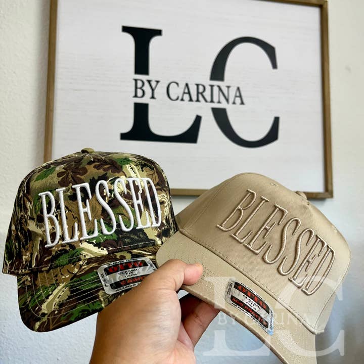 LC by Carina - Wholesale Baseball Cap - Women's - Blessed Embroidered Puff Hat – Tone on Tone2