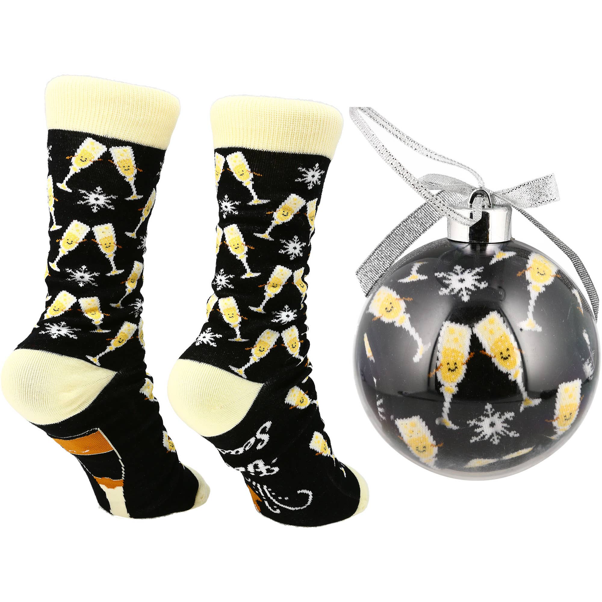 Pavilion - Vente Chaussettes – unisexe - Fizz the Season - Décoration de 4 pouces avec chaussettes de Noël unisexes4
