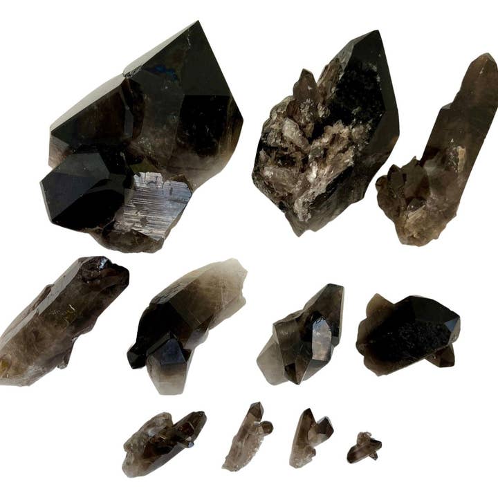 New Moon Beginnings - Wholesale Spiritual Stone/Crystal - Raw Smoky Quartz Cluster with Large Points