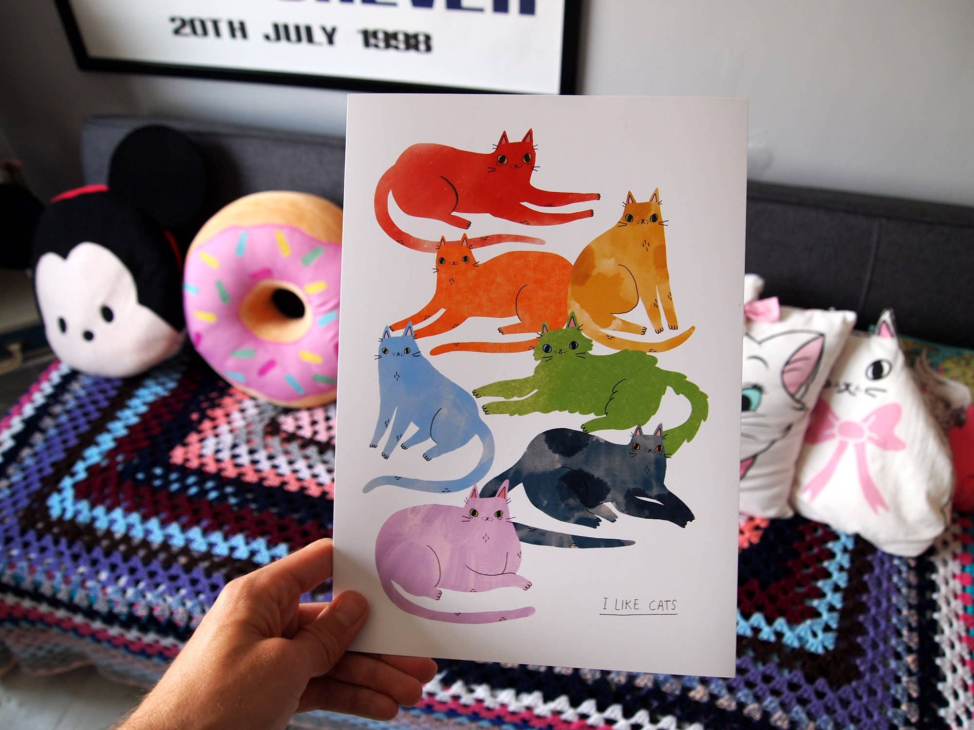 I LIKE CATS – wholesale Art print – Rainbow Cats Pride A4 Print8
