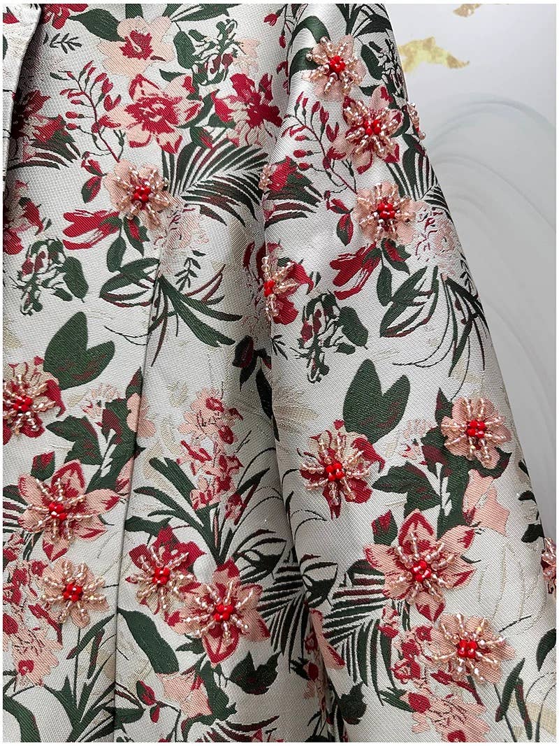 Colorea como imágenes Abrigo largo vintage bordado con cuentas y flores otoñales CT144Y de venta al por mayor en Faire4