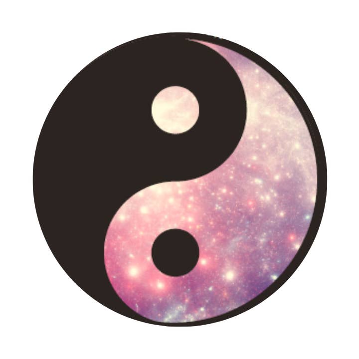 Botón redondo Ying Yang cósmico de 1,25" para venta al por mayor de Kalan